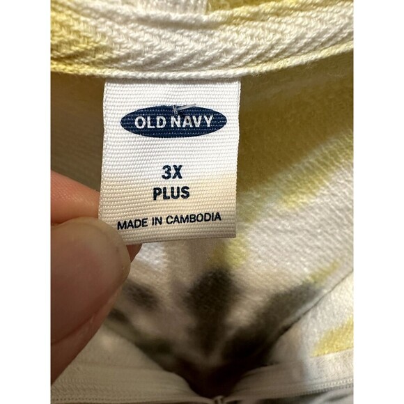 Old Navy Womans Tie Dye Sweater Size 3X Zip Up Hooded Y2K Artsy Beachy Hippie - Picture 2 of 11